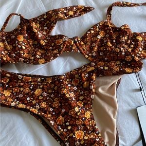 Faithfull The Brand Vintage Flower Print Bikini